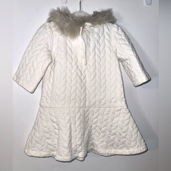 Janie and Jack sweater with fur collar - Picture 2 of 3